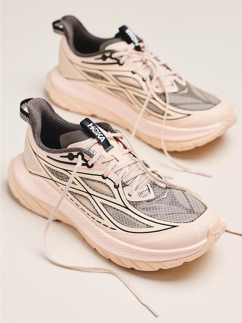 New Hoka Mach Remastered Sneakers Tangerine Glow